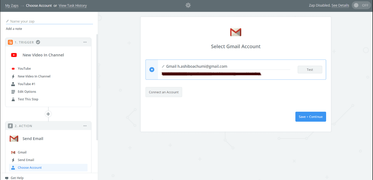 zapier - addding email