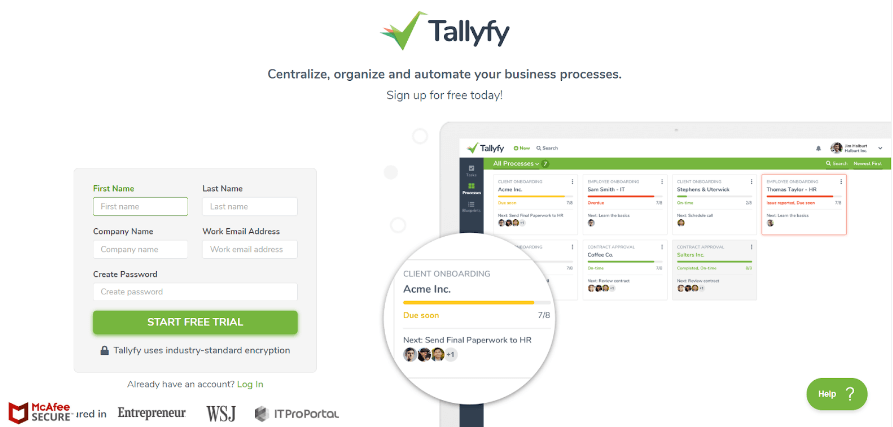 tallyfy bpm and workflow sofware