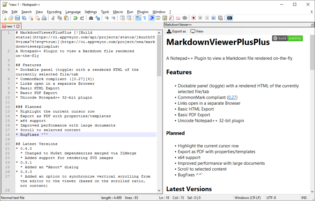 notepad++ software documentation tool