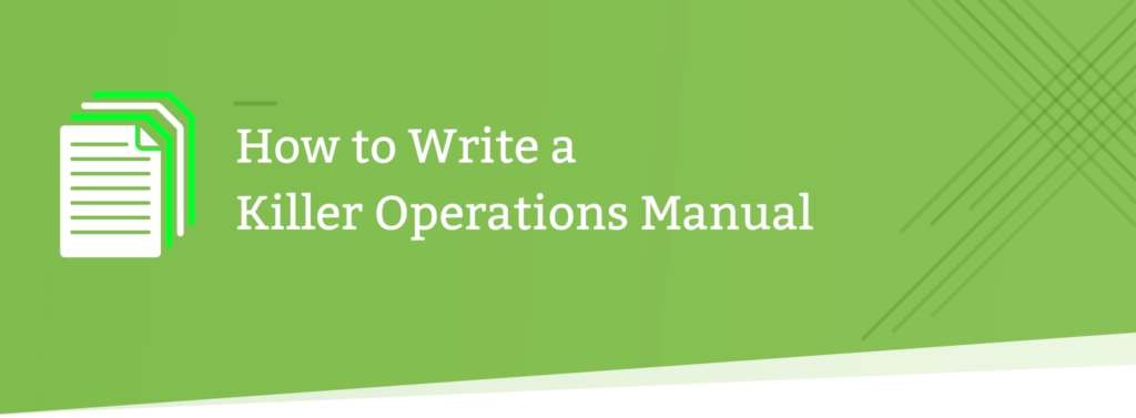 how to write an operations manual header image