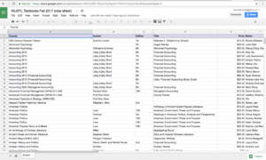 google sheets screenshot