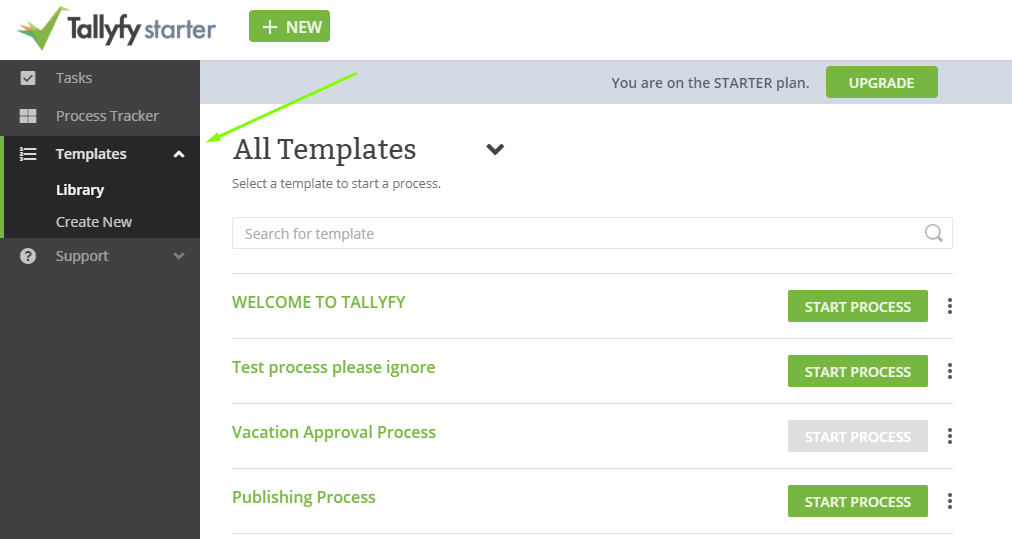 workflow templates screenshot