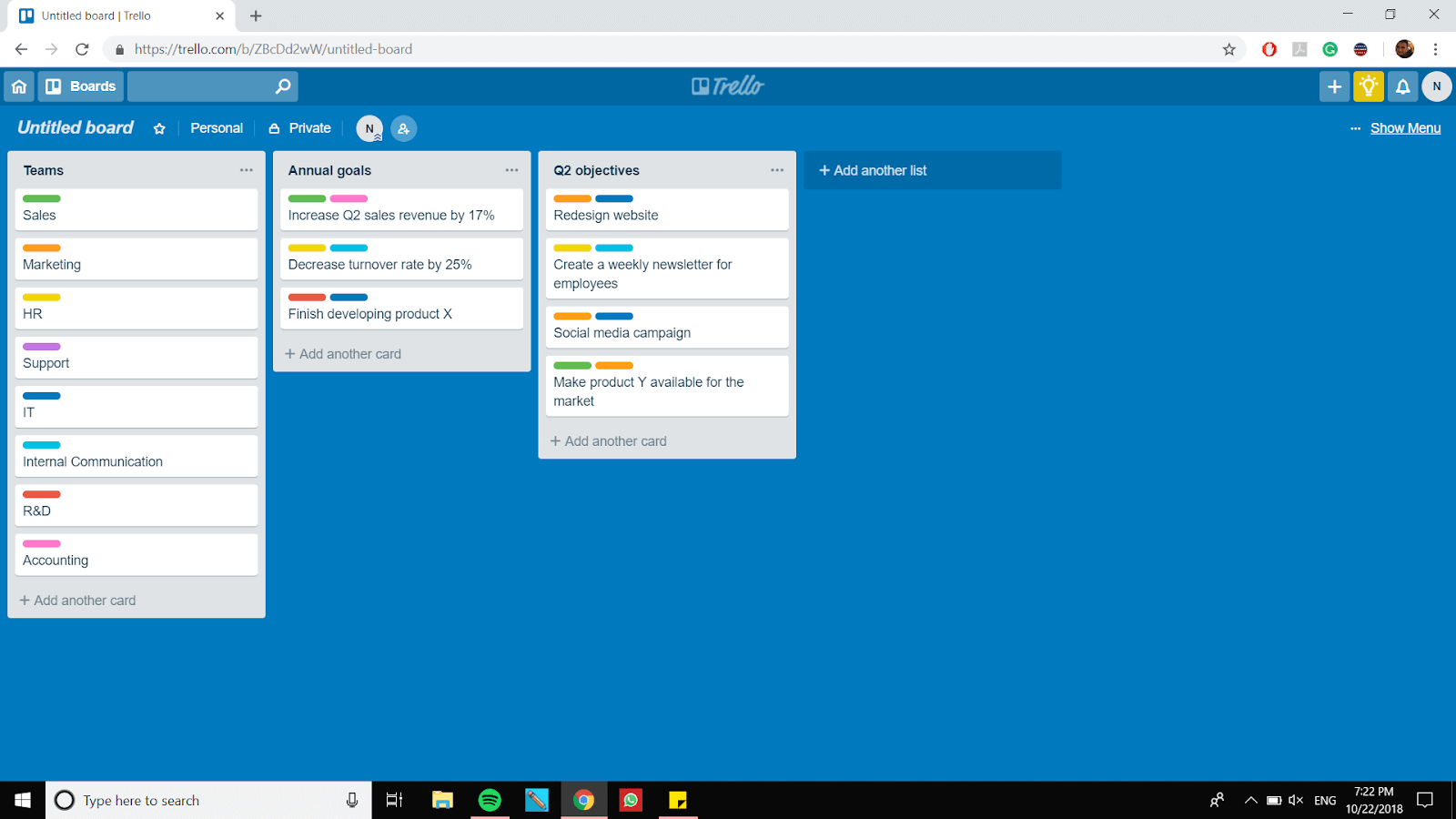 trello kanban board