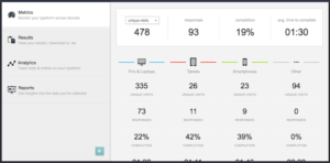 typeform analytics screenshot